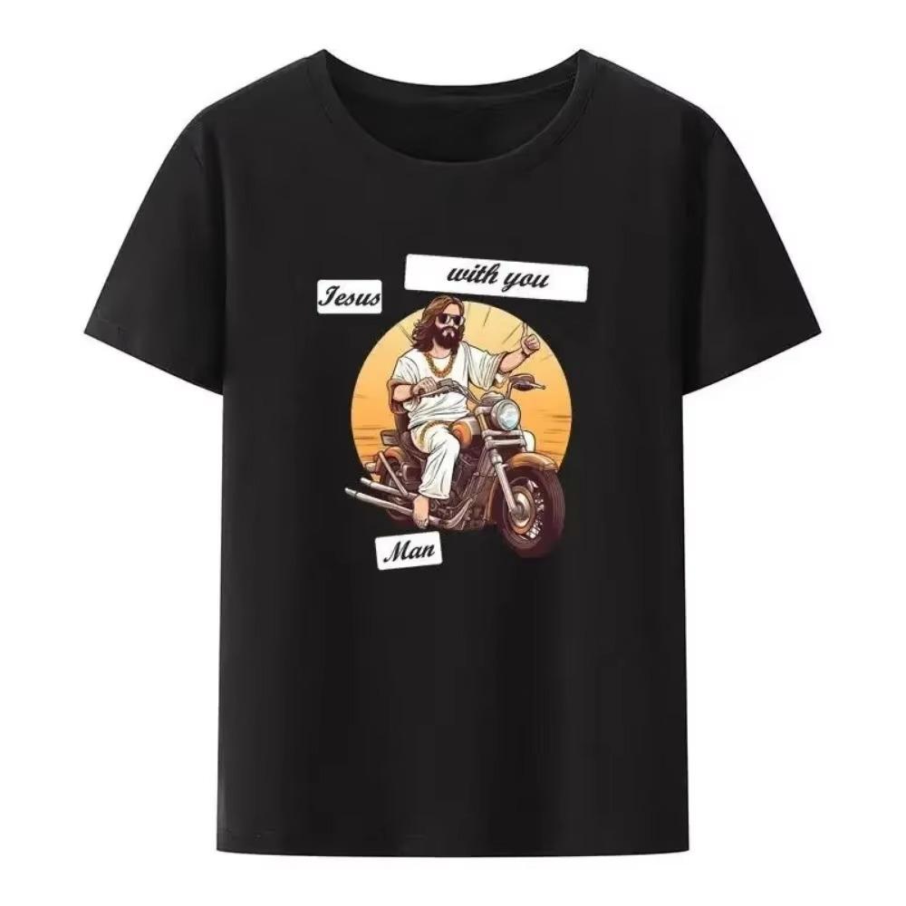 Jesus Cross Fit Graphic Print T Shirt Men Women Funny Gym Enthusiast Casual Short Sleeve Loose T Shirt Unisex Oversized Tees