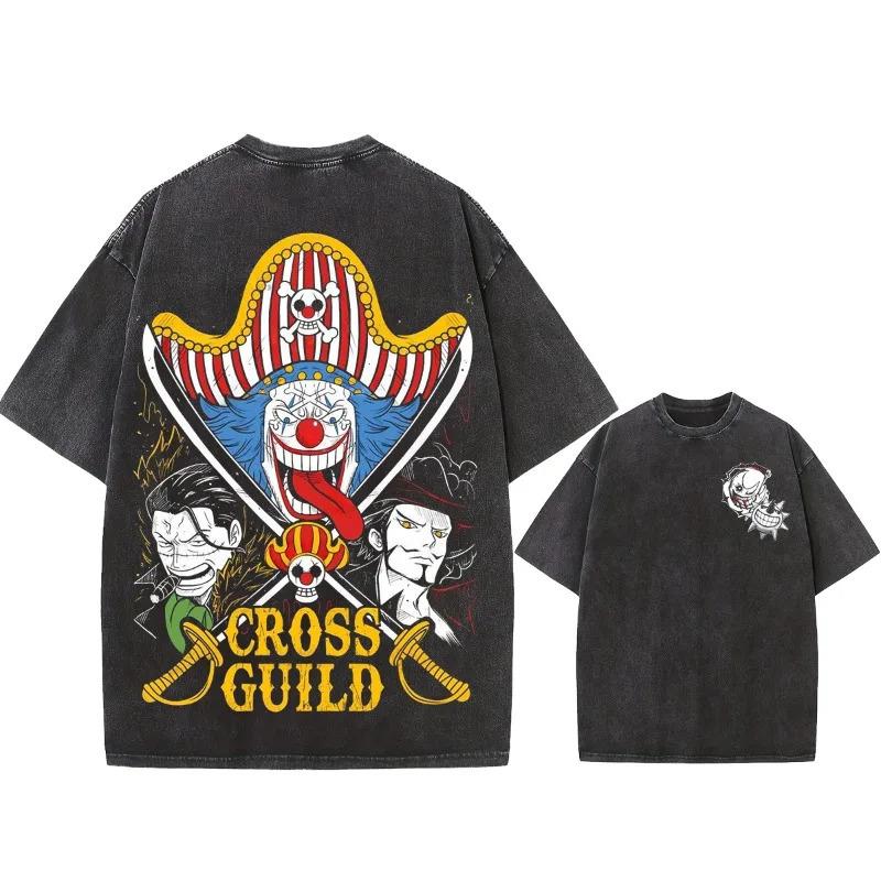 Fun Clothing Pattern Harajuku Style Loose Clown Crew Neck M
