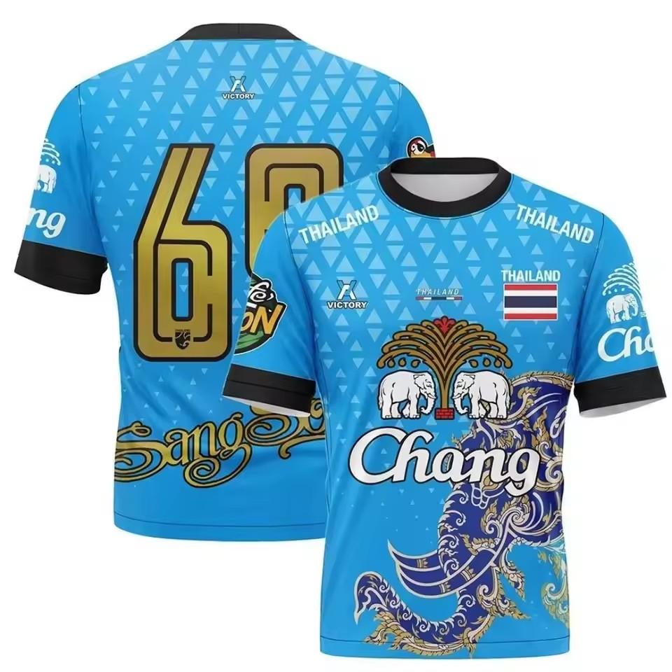 Summer Thailand Chang Elephant 3D Print T-shirts Men Streetwear Harajuku Casual Fashion Y2k Short Sleeve T Shirt O-neck Tees Tops Clothing