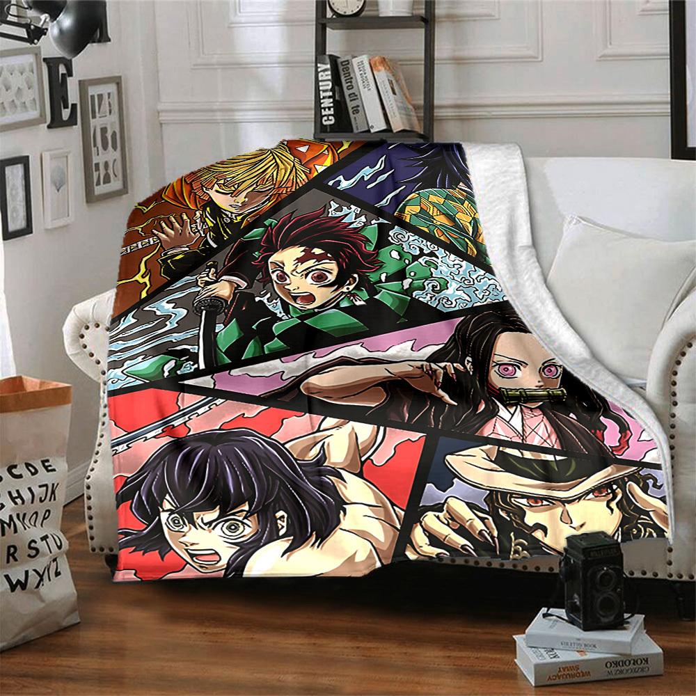 1pc Demon Slayer Blanket Versatile for Couch, Office Bed