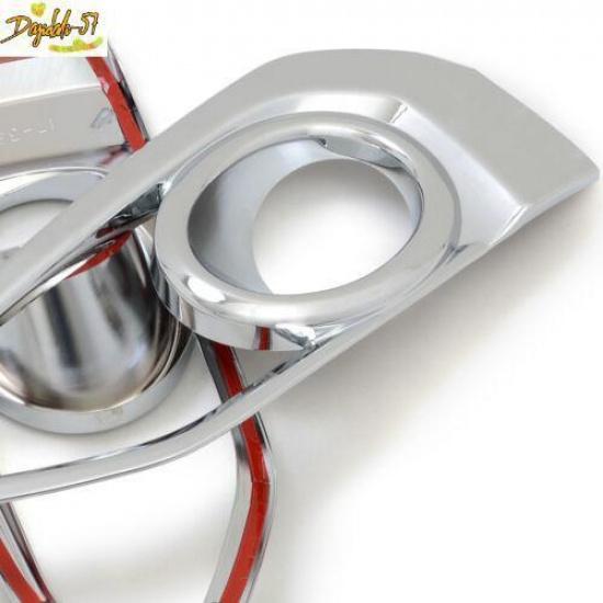 Fits For Honda Fit Jazz 2018  Chrome Front Fog Lamp Light Cover Trim Bezel