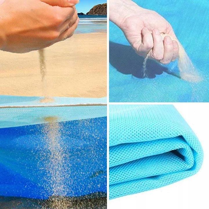 Mata Plażowa Koc Na Plażę Piknik Biwak Plażę 200X210Cm Z Haczykami