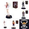 Limited Edition Red One Piece Movie Figures Monkey D. Luffy Roronoa Zoro Sanji And Usopp 18cm Pvc Toys