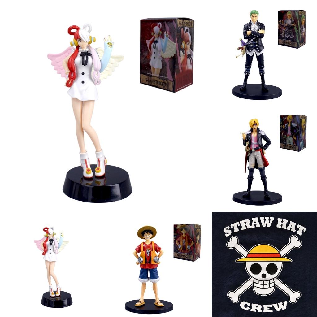 Limited Edition Red One Piece Movie Figures Monkey D. Luffy Roronoa Zoro Sanji And Usopp 18cm Pvc Toys