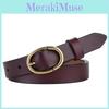 Classic Leather Womens Waist Belt With Alloy Closure For Elegant And Casual Looks