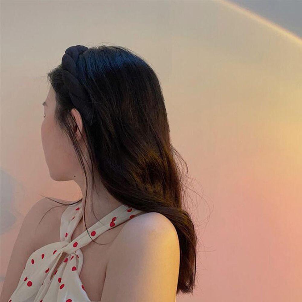 

Нескользящая поворотная рамка для девочек, однотонные женские обручи для волос в корейском стиле, повязки для волос с крестом на голове