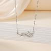 Bright Infinity Symbol Heart Stainless Steel Necklace for Women Mama 18K Gold-plated Anti Fading Necklaces Jewelry Accessories