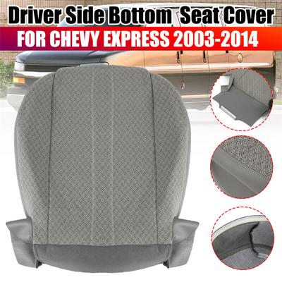 For 03-14 Chevy Express GMC Savana 1500 2500 Van Driver Bottom Cloth Seat CoverDriver Bottom Seat Cover Cloth GRAY For Chevy Express 1500 2500 GMC Van