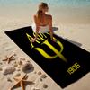 proof beach towel with a Alpha Phi Alpha logo pattern - soft,absorbent,quick-drying,machine washable - perfect for swimming,camping,bathing