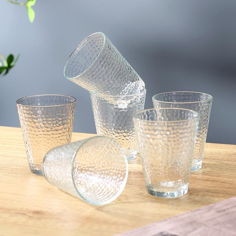 Japanese-Style Hammered Heat-Resistant Glass: Creative Water, Beer, and Tea Cup Set