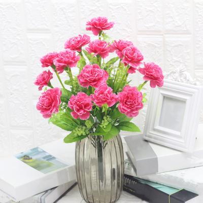 Künstliche Nelke mit Stiel, 10 Köpfe, für Zuhause, Büro, Tischdekoration, Hochzeit, Kunstblume, Zweig, Blumen