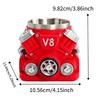 Vintage V8 Engine Coffee Cup, Insulation Water Mug for Car Enthusiasts Gift Personalized Stainless Steel Wall Insulation Mugs