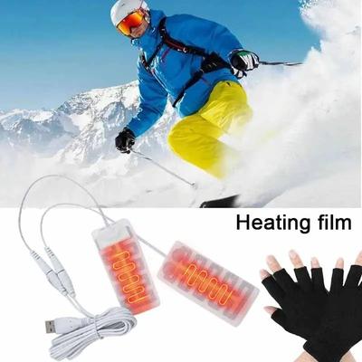 Thermisch beheizte Handschuhe USB 5V Winter Elektrische Heizpads Outdoor Skihandschuhe Heizfolien-Pad Handwärmer Wintersport