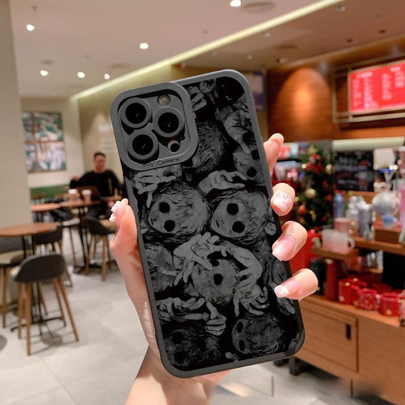 Fashin Skeleton Skull Pattern Phone Case For iPhone XR X XS 12 13 11 14 Plus Pro MAX 7 8 Plus SE 2020 Soft Silicone Back Covers