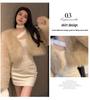 Women's Trendy Faux Fur Eco-Friendly Winter Coat - Short, Plush, and Stylish