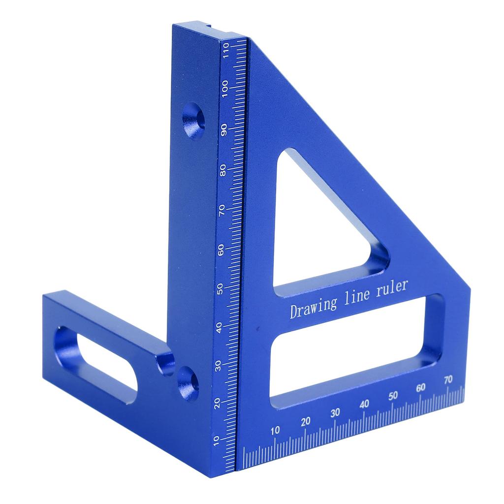 3D Multi Angle Measuring Ruler 45 90 Degree Aluminum Alloy Woodworking Square Protractor Miter Triangle Ruler Layout