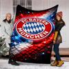 1pc B-Bayern Munich (5) Theme Blanket - Digital Print, Polyester, Cozy for All Seasons, Perfect for Outdoor, and Travel