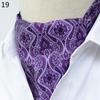 Luxury Men's Ascot Ties Vintage Paisley Cravat Self Tied British style Gentleman Polyester Silk Neck Tie Wedding FormaParty