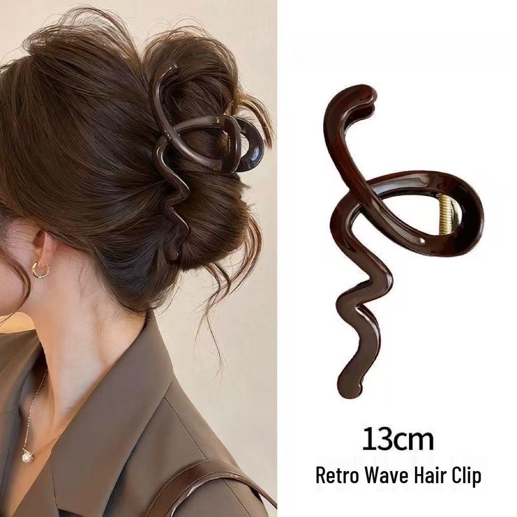Koreanischer Eleganter Kürbisbogen Polka Dot Haarspange - Groß, Cremige Texturierte Hochsteckfrisur-Accessoire