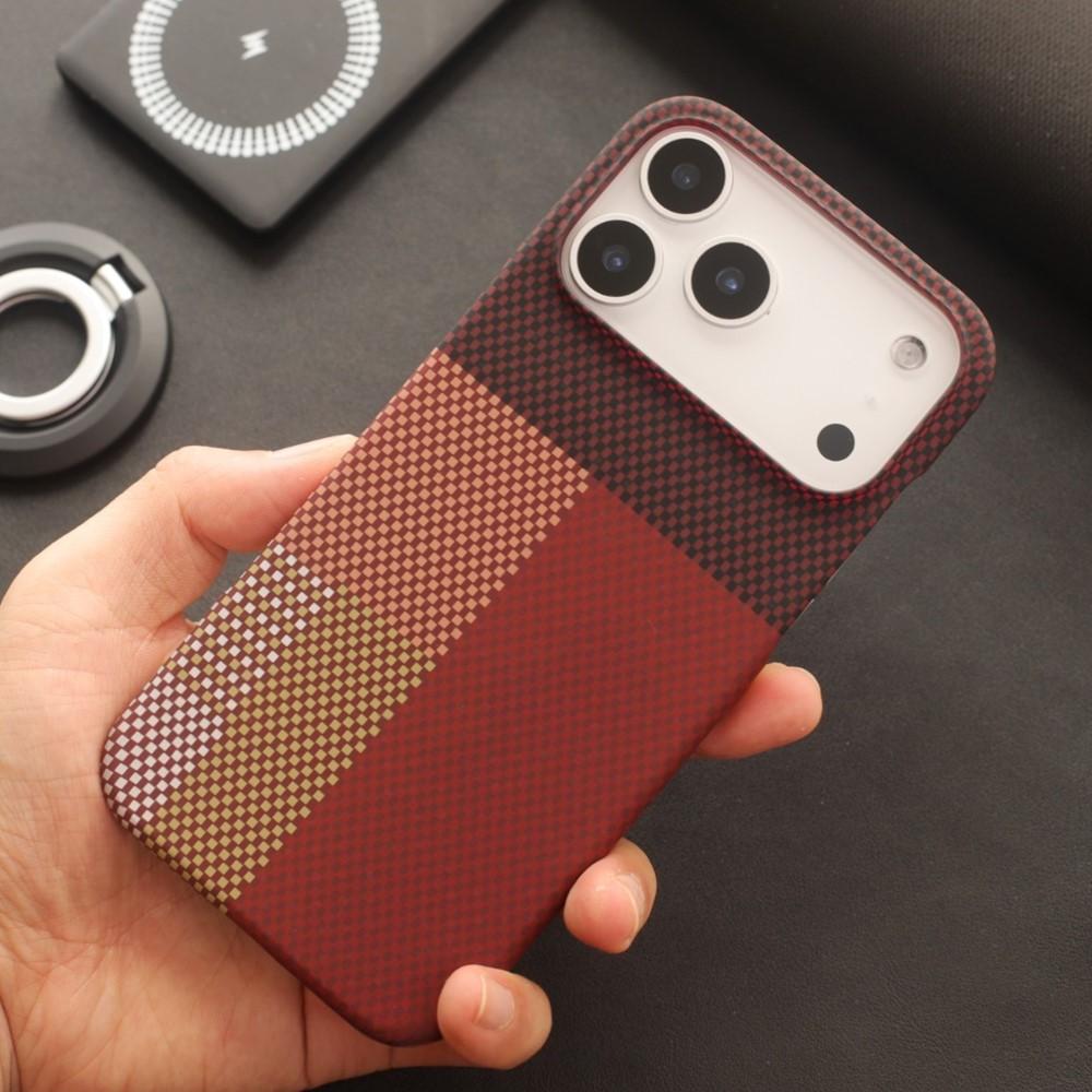 Ultra Thin Carbon Fiber Texture PC Case for For Iphone 17 Air 16 Plus 1 14 13 12 Pro Max Magnetic Borderless Cooling Cover
