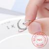 100% 925 Solid Real Sterling Silver Fine Jewelry Moon Star CZ Cocktail Opening Ring Sizable For Women Girl Gift
