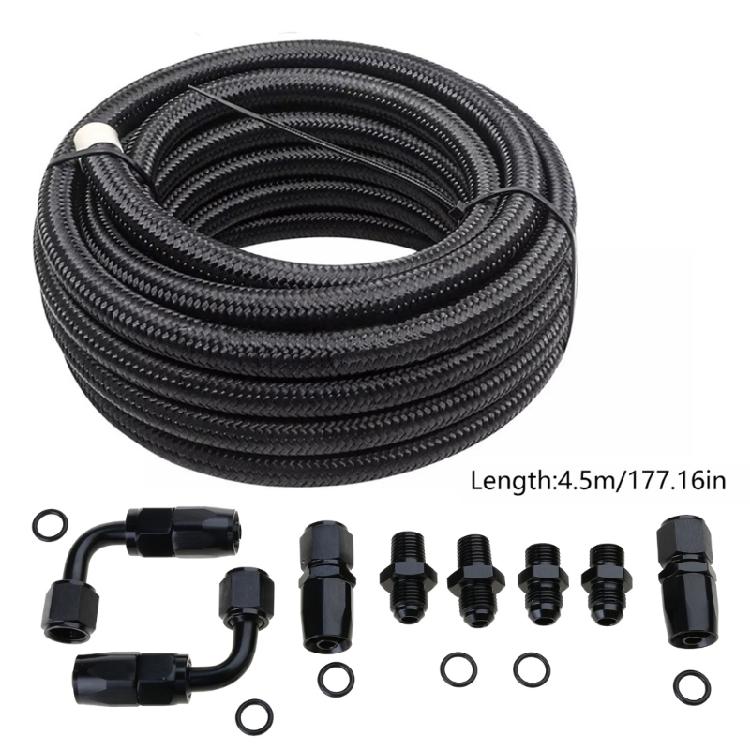 Automatic Transmission Coolers Line Kit Black 6AN Steel Braided Hose For 4L60E 4L65E Automobile Replacement