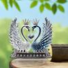 Elegante Cisne de Cristal: Adorno Acrílico 2D Inspirado en Diamantes para San Valentín y Decoración del Hogar