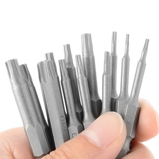 

12 шт. 1/4 дюйма полые электрические отвертки Torx с шестигранным хвостовиком, сверла, ручные инструменты