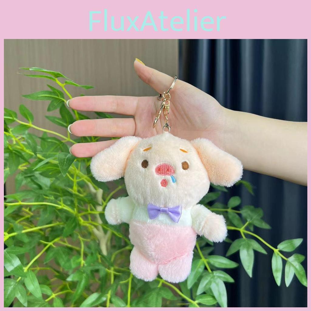 Fun And Cute Plush Pig Keyring With Short Plush Texture Available In Light Green Blue And Colors Pink