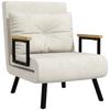 Relaxation chair in Scandi design, reclining chair, reading chair. Incl. cushion with button tufting, cream white