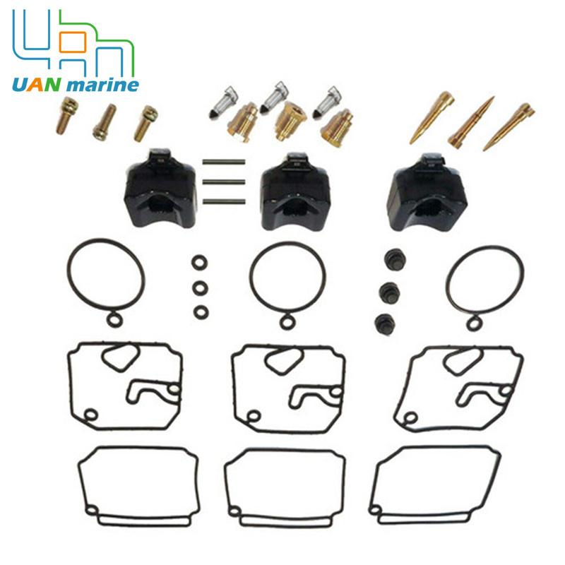 3 Sets Carburetor Repair Kit 6H4-W0093 6H4-W0093-03 For Yamaha 2 Stroke 40HP 50HP Outboard 6H4-W0093-02 Sierra 18-7767