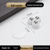 No-Punch Adhesive Universal Wheel Casters: Mobile Ball Bearing Wheels for Household Use