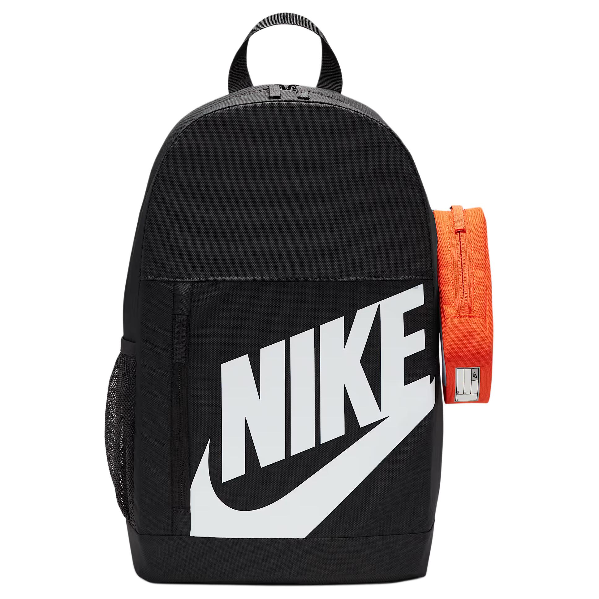 Nike Elemental 18L Fashionable Simple Versatile Fabric Backpack Regular Dark Smoke Gray Orange White Men Backpack HJ4186070 Dark Smoke Gray & Orange & White