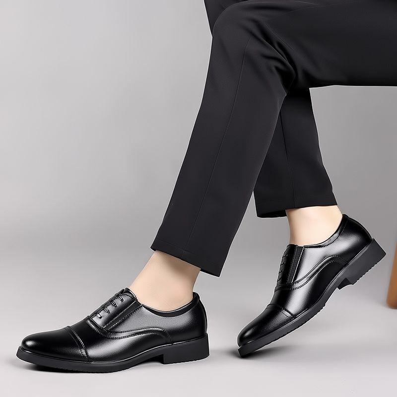 

Горячие мужские кожаные деловые туфли - Универсальная летняя повседневная обувь для пап среднего возраста 44