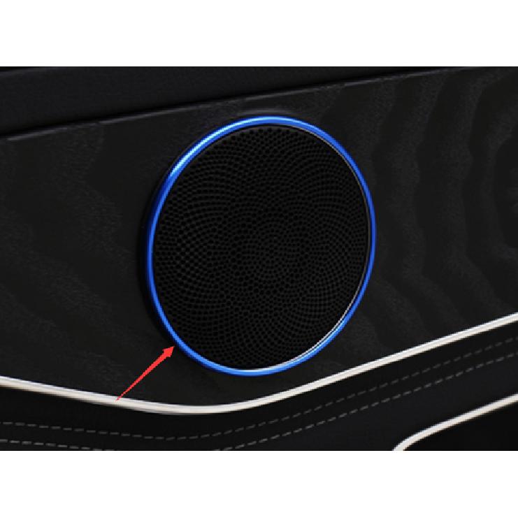 For Mercedes-Benz GLC 2016-21 Aluminum Blue Inner Door Horn Frame Cover Trim 4X