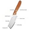 Stainless Steel Knife Head for Cutting Scallions Strips Ergonomic Handle Kitchen Tool for Convenient Cooking in Households