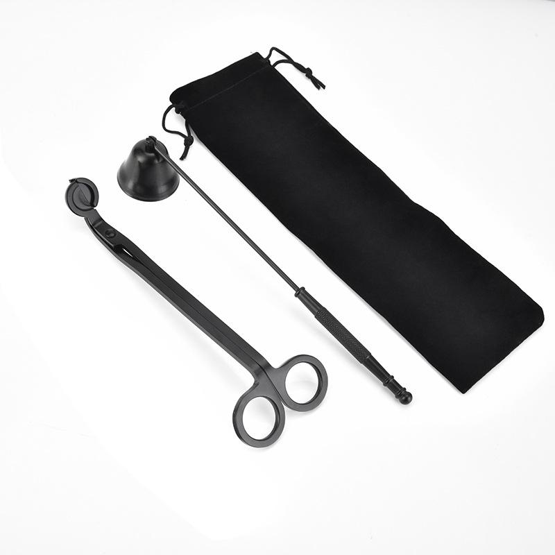 Kerzenlöscher Werkzeug Schwarzes Metall Kerzenlöscher Kerzendocht Trimm Schere/Haken/Kerzentablett/Kerzenpflege Werkzeug