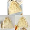 Minimalist Drawstring Storage Bag With Floral Pattern For Travel And Desk Organization