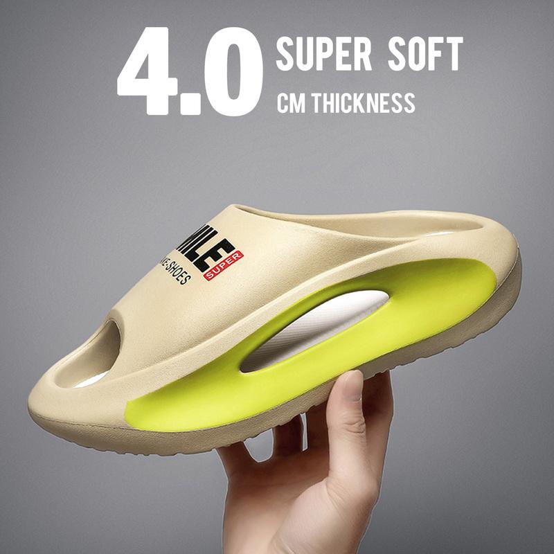 Fashion Comwarm 2024 Sports Slippers For Women Men Summer Fashion Thick Bottom Slides Soft EVA Hollow Unisex Sports Sandals Beach Shoes