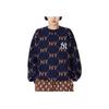 New MLB Old Flower Sweaters Unisex Navy Blue 3AKPM0226-50NYS