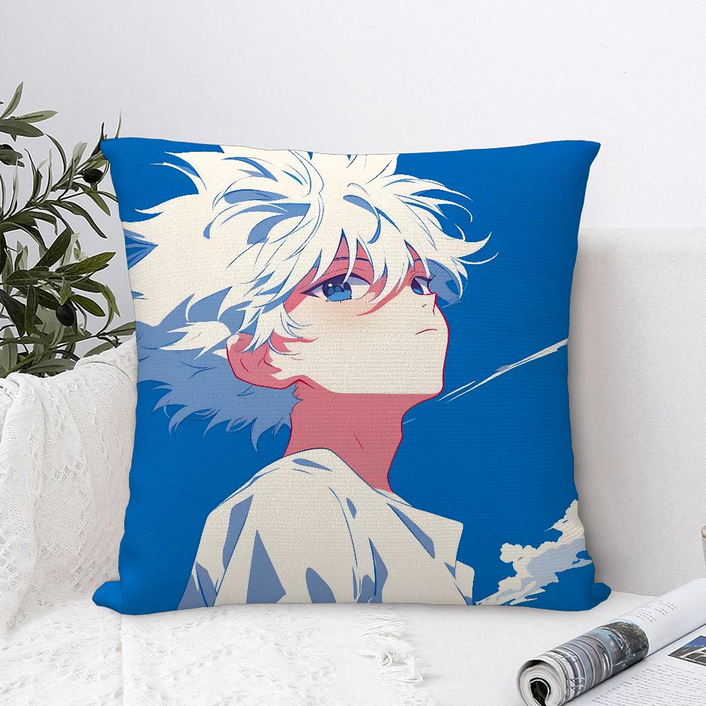 Anime H-Hunter x Hunter Pillow Case Plush Fabric Soft Pillowcase Double Sided Print Cushion Cover Throw Pillow Cover