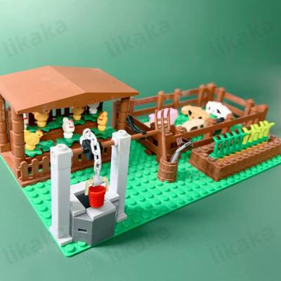 Stadtbauernhof Bausteine MOC Tiere Schweinebausteine Montessori Spielzeug für Kinder Geschenk Kompatibel Friends Klassische DIY Bausteine Spielzeug