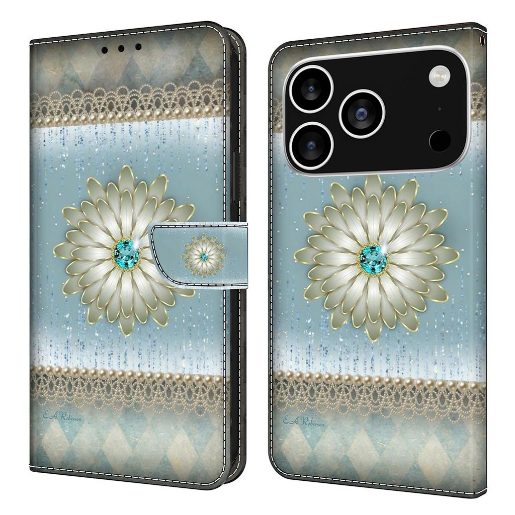 For iPhone 17 Pro Max Wallet Case Pattern Printing Stand Leather Flip Phone Cover