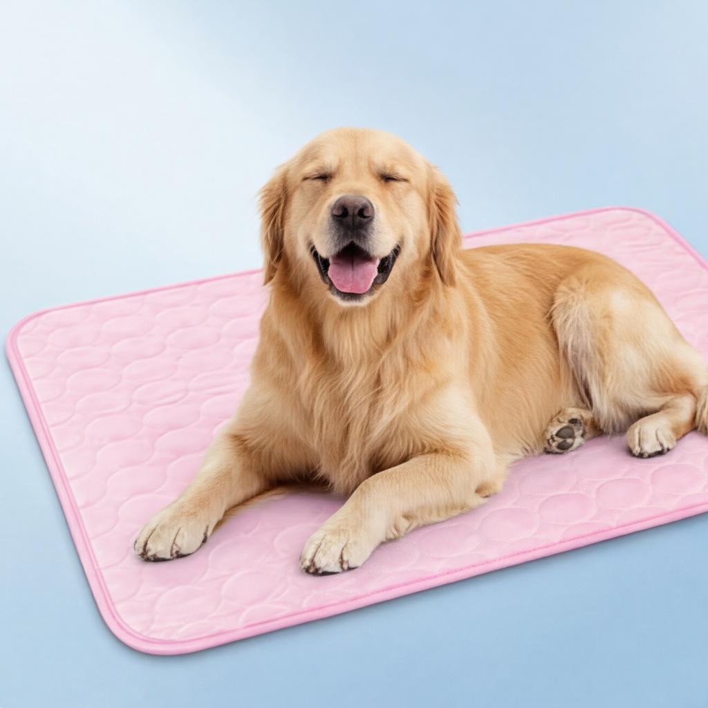 Dog Cooling Mat: 100x70cm Breathable Mesh Summer Cooling Blanket - Wear-Resistant Bite-Resistant Edges for Home Travel Car Use - Pet Cooling Pad