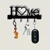 "Home Love" Shaped Key Holder With Hooks - No-Drill Wall Mount, Metal Organizer For Living Room Decor,Key Rack | Key Hanger Wall