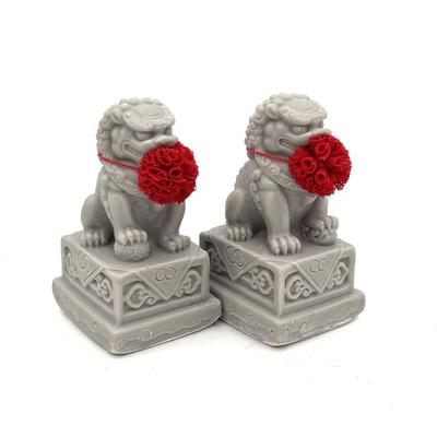 Chinesischer Löwen-Harz-Schreibtischschmuck - Kreatives Geschenk