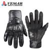 Genuine Leather Gloves Men's Thickened Warm Waterproof Riding Gloves with Compass Riding Gear