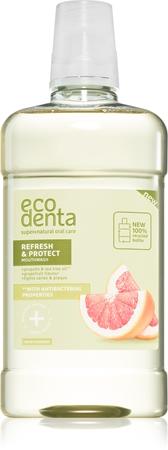 

Ополаскиватель для полости рта Ecodenta Refresh & Protect Propolis с маслом чайного дерева TU прозрачный