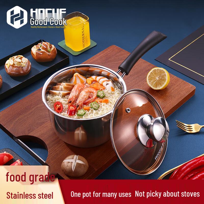 HOCUF Stainless Steel Anti-Overflow Stockpot 20CM