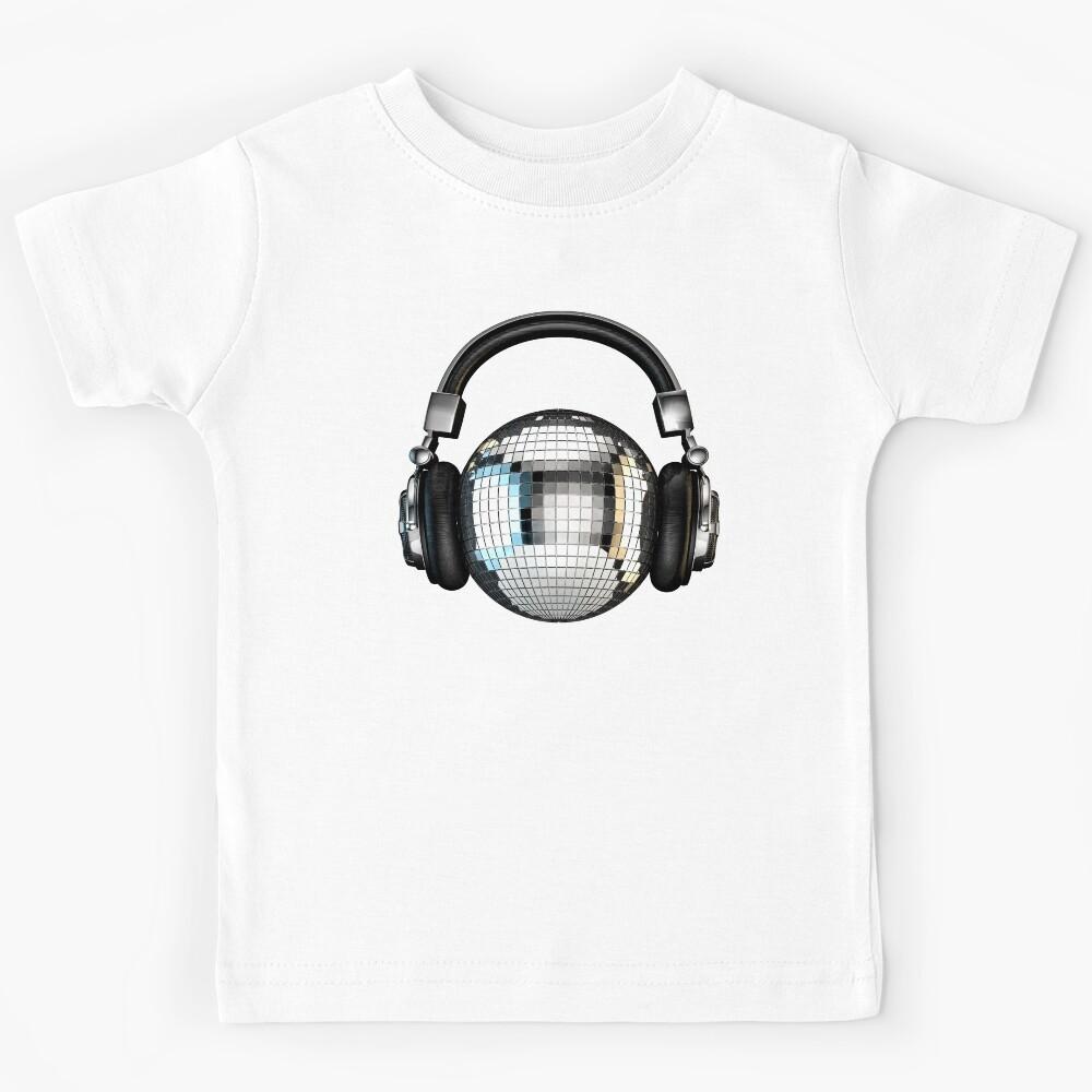 Headphone disco ball Kids T-Shirt 160